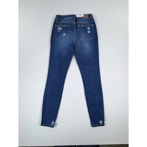 Judy Blue Mid Rise Skinny Fit Distressed Ripped Blue Jeans‎ Womens Size 3/26 NWT - Picture 11 of 11